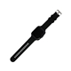 aerial view a black deluxe smart watch, full color digital, image 1 of 6