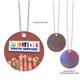 a group of acrylic charm with chain - circle