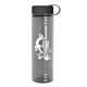 a black lid & transparent smoke bottle 24 oz slim fit water bottle with tethered lid