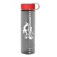 a red lid & transparent smoke bottle 24 oz slim fit water bottle with tethered lid