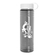 a white lid & transparent smoke bottle 24 oz slim fit water bottle with tethered lid
