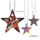 a group of acrylic charm with chain - star