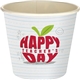 aerial view a custom 5 oz teacher full color paper cup, image 1 of 2