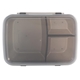 aerial view a smoke translucent lunch to go container, image 1 of 2