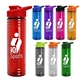 aerial view a group of 24 oz slim fit halcyon water bottles with drink - thru lid, image 1 of 107