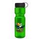a black lid & transparent green bottle champion - 28 oz transparent bottle with tethered lid and digital imprint