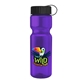 a black lid & transparent violet bottle champion - 28 oz transparent bottle with tethered lid and digital imprint