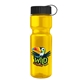 a black lid & transparent yellow bottle champion - 28 oz transparent bottle with tethered lid and digital imprint
