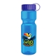a blue lid & transparent blue bottle champion - 28 oz transparent bottle with tethered lid and digital imprint