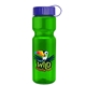 a blue lid & transparent green bottle champion - 28 oz transparent bottle with tethered lid and digital imprint
