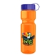 a blue lid & transparent orange bottle champion - 28 oz transparent bottle with tethered lid and digital imprint