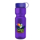 a blue lid & transparent violet bottle champion - 28 oz transparent bottle with tethered lid and digital imprint