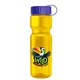 a blue lid & transparent yellow bottle champion - 28 oz transparent bottle with tethered lid and digital imprint