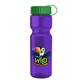 a green lid & transparent violet bottle champion - 28 oz transparent bottle with tethered lid and digital imprint