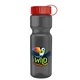 a red lid & transparent smoke bottle champion - 28 oz transparent bottle with tethered lid and digital imprint
