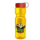 a red lid & transparent yellow bottle champion - 28 oz transparent bottle with tethered lid and digital imprint