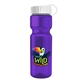 a white lid & transparent violet bottle champion - 28 oz transparent bottle with tethered lid and digital imprint