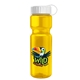 a white lid & transparent yellow bottle champion - 28 oz transparent bottle with tethered lid and digital imprint