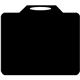 a black rectangle vinyl stadium cushion