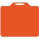a orange 166 rectangle vinyl stadium cushion