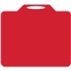 a red 186 rectangle vinyl stadium cushion