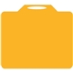 a yellow u rectangle vinyl stadium cushion