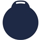 a navy 533 round vinyl stadium cushion