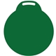 a green 349 round vinyl stadium cushion