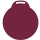 a maroon 209 round vinyl stadium cushion