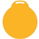 a yellow u round vinyl stadium cushion