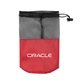 aerial view a red rainshield poncho with mesh pouch, image 1 of 4