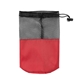 aerial view a red rainshield poncho with mesh pouch, image 1 of 6