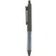 aerial view a grey (close to pms 2333c) recycled soft - touch pen with silicone grip, image 1 of 2