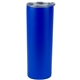 aerial view a blue (close to pms 286c) recycled 20 oz double - wall stainless steel tumbler, image 1 of 2