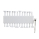 a white 12 plastic golf tee and marker pack w / beaded chain
