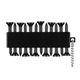 a black 12 plastic golf tee and marker pack w / beaded chain