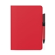 aerial view a red pms 200 donald single meeting journal pen combo, image 1 of 2