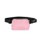 aerial view a pink polyester anywhere belt bag, image 1 of 2