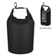 aerial view a clear with black promotional waterproof dry bag with window - bulk, image 1 of 2