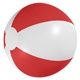 aerial view a white/red 12 custom printed beach ball, image 1 of 2