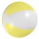 aerial view a white/yellow 12 custom printed beach ball, image 1 of 2