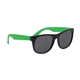 aerial view a black with green temples youth rubberized sunglasses, image 1 of 4