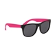 aerial view a black with pink temples youth rubberized sunglasses, image 1 of 4