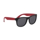 aerial view a black with red temples youth rubberized sunglasses, image 1 of 4