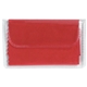 aerial view a clear case with red cloth microfiber cleaning cloth, image 1 of 6