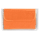 aerial view a clear case with orange cloth microfiber cleaning cloth, image 1 of 2