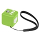 aerial view a lime green with white accents cube fidget - fidget fun block, image 1 of 2