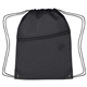 aerial view a black polyester hit sports pack with front zip pocket, image 1 of 3