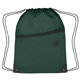 aerial view a forest green polyester hit sports pack with front zip pocket, image 1 of 3