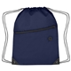 aerial view a navy polyester hit sports pack with front zip pocket, image 1 of 3